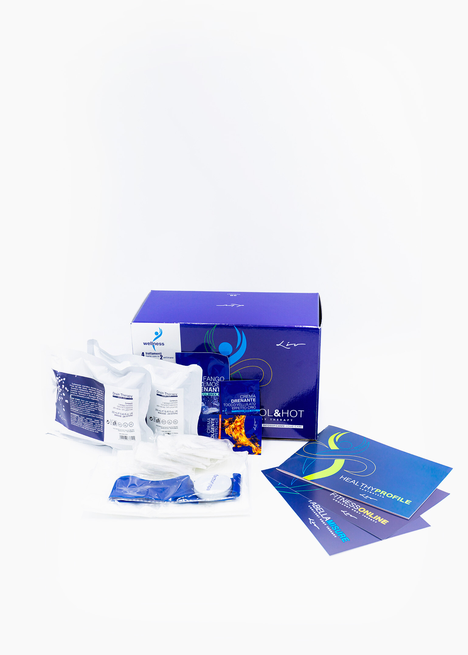 Programma completo per favorire il drenaggio dei liquidi in eccesso, eliminare le tossine, modellare la silhouette e stimolare il metabolismo cellulare.